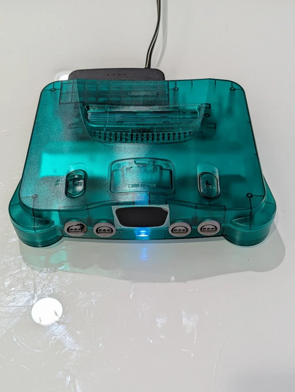 Transparent Emerald Nintendo 64 N64 Videogame Console (NUS-001) with Jumper Pak